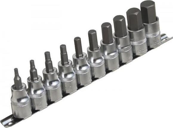 ASTAL Inbussleutelset 1/2" (12,5 mm) 10 stuks voor inbusschroeven