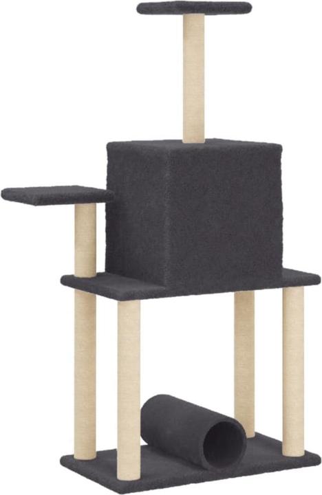 Produktbild VidaXL Kratzbaum mit Sisal-Kratzsäulen Dunkelgrau 122 cm,Farbe (122 cm, Dunkelgrau)