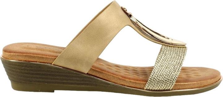 Actual product image Lunar Womens/Ladies Porto Wedge Heel Sandals (37)