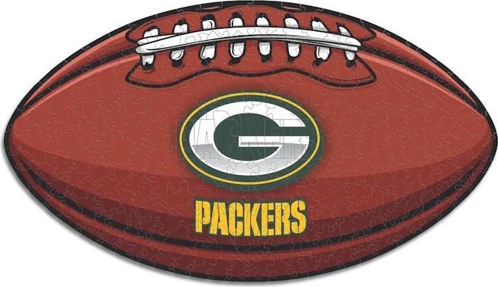Actual product image Iconic NFL - Green Bay Packers– Football with Logo - Wooden Puzzle Size M (270 pieces) (270 pieces)