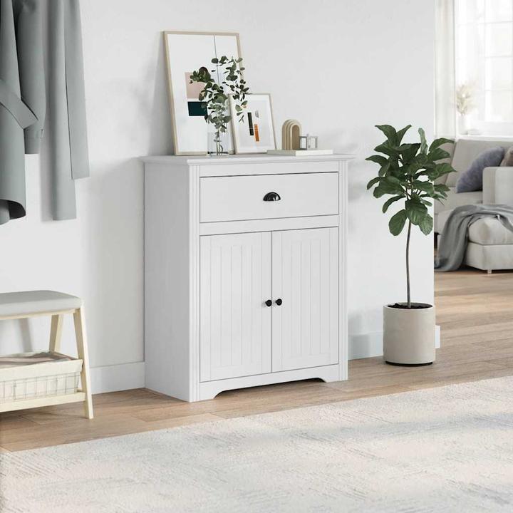 Image du produit VidaXL Armoire d'entrée BODO Blanc 80x35x90 cm Meuble d'entrée Armoire de salon (80 x 35 x 90 cm)
