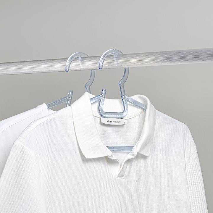 Immagine prodotto DecoBella Set di 6 appendiabiti in plastica - Trasparente, robusto e salvaspazio (6 x)
