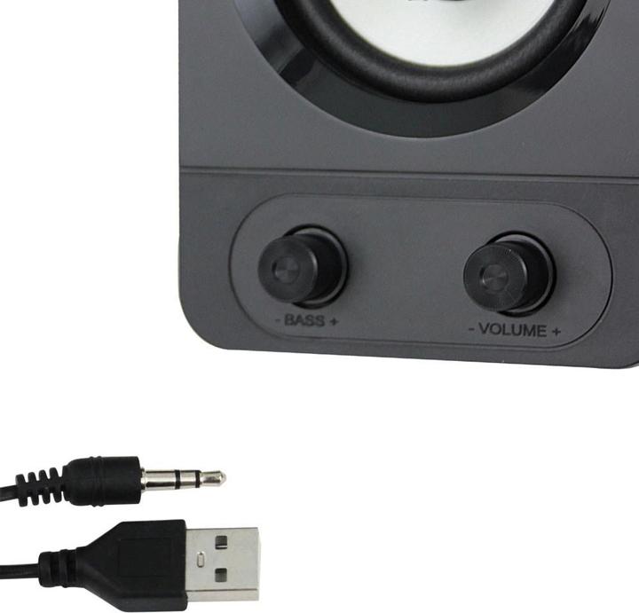 Actual product image Esperanza EGS107 speakers 2.1 usb led rainbow soprano