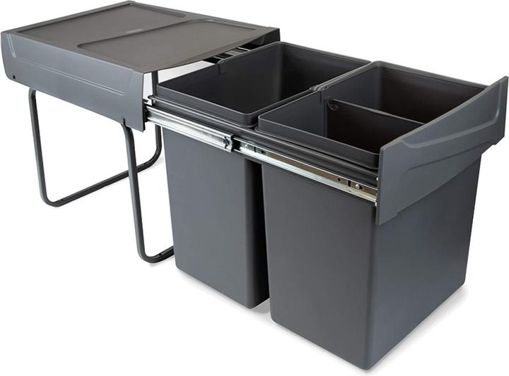 Image du produit Emuca Poubelle de cuisine, 2 x 20L (40 l)