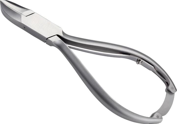 Actual product image Alpen Professional nail nippers, AISI 420 stainless steel, satin finish, spring-loaded opening, pierced