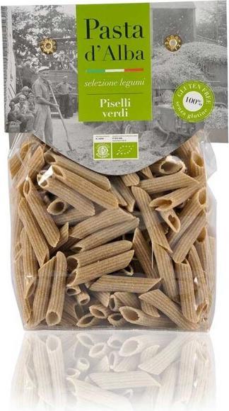 Image du produit Pasta d'Alba Penne de pois verts biologiques et sans gluten (250 g)