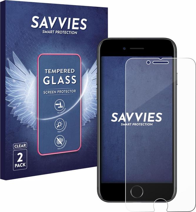 Produktbild Savvies Panzerglas Hartglas Displayschutz (2 Stück, Apple iPhone 7)