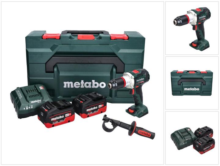 Metabo BS 18 LTX BL I Cordless drill driver 18 V 130 Nm ( 602358660 ) + 2x rechargeable battery 5.5 Ah + charger + me