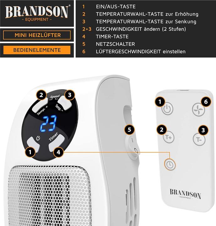 Produktbild CSL Steckdosen-Heizlüfter (500 W)