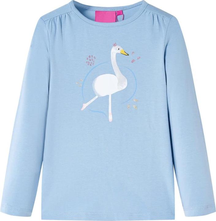 Actual product image VidaXL Children's long-sleeved shirt light blue 104,Material: 95 % cotton. 5 (104)