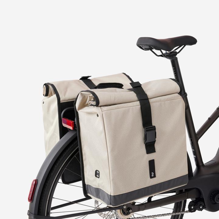 Image du produit Decathlon Sacoche de vélo double 500 2 × 20 litres beige (40 l, Sacoches)