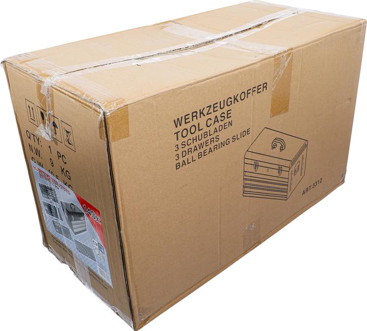 Produktbild BGS Metall-Werkzeugkoffer 3 Schubladen mit 143 Werkzeugen (3312 Teile)
