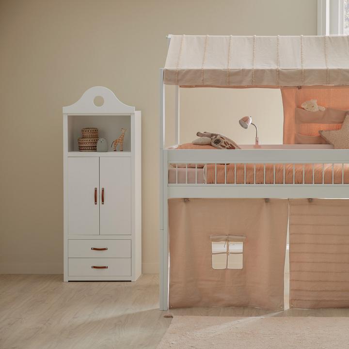Immagine prodotto Lifetime Kidsrooms Letto a mezza altezza KOMBO con piccolo armadio Breeze, rete a doghe Deluxe