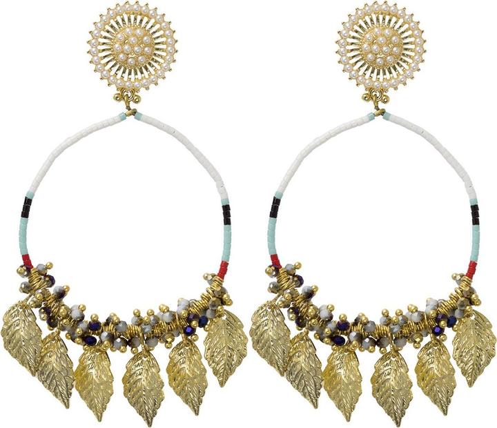 Actual product image Uzurii Amazon Maria Hoop Earrings White (925 sterling silver)