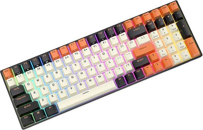 Image du produit Royal Kludge Clavier mécanique RK100 RGB, brown switch (noir-orange) (ING. Int., Sans fil)