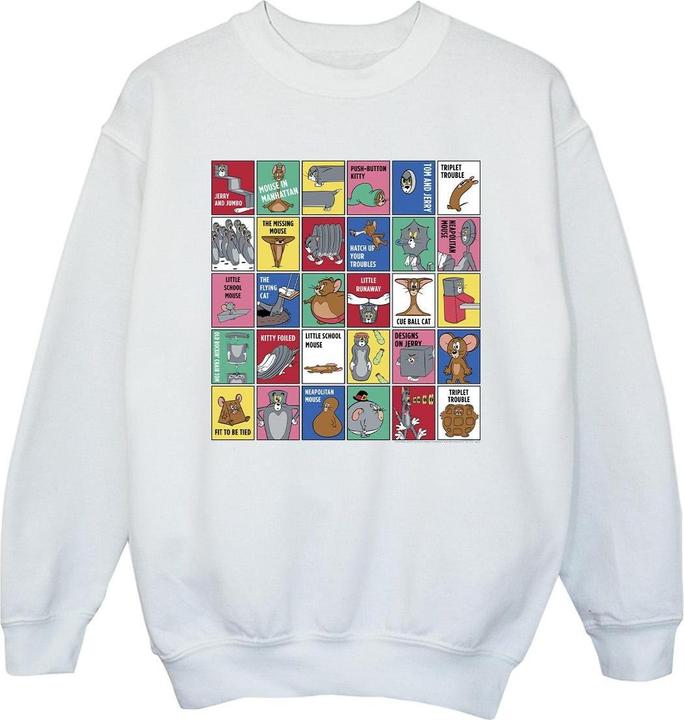 Tom & Jerry Grid Squares Sweatshirt Mädchen