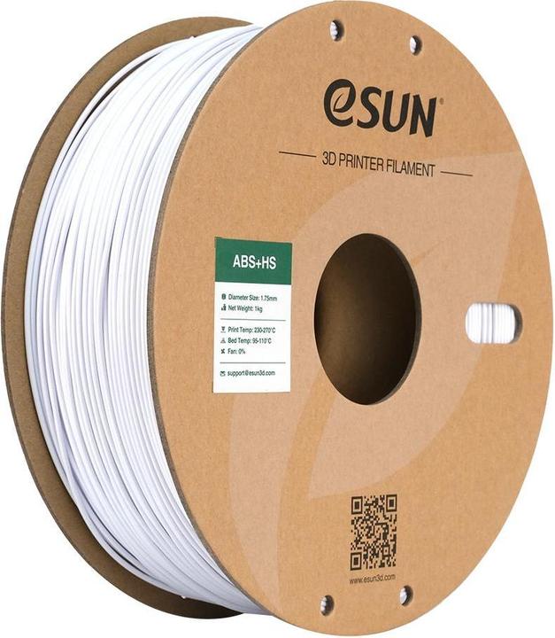 Produktbild eSUN EABS+HS 1,75mm COLD WHITE 1kg (ABS, 1.75 mm, 1000 g, Weiss)