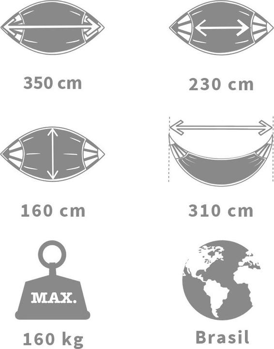 Image du produit Amalyssa Hamac Double Deluxe Cielo (160 kg)