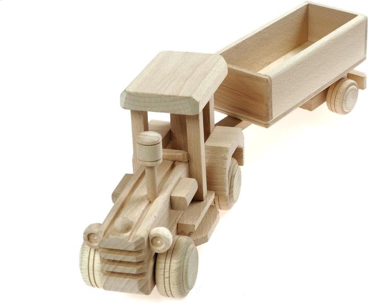 Produktbild Holzecke Hölzerner Traktor Mit Anhänger