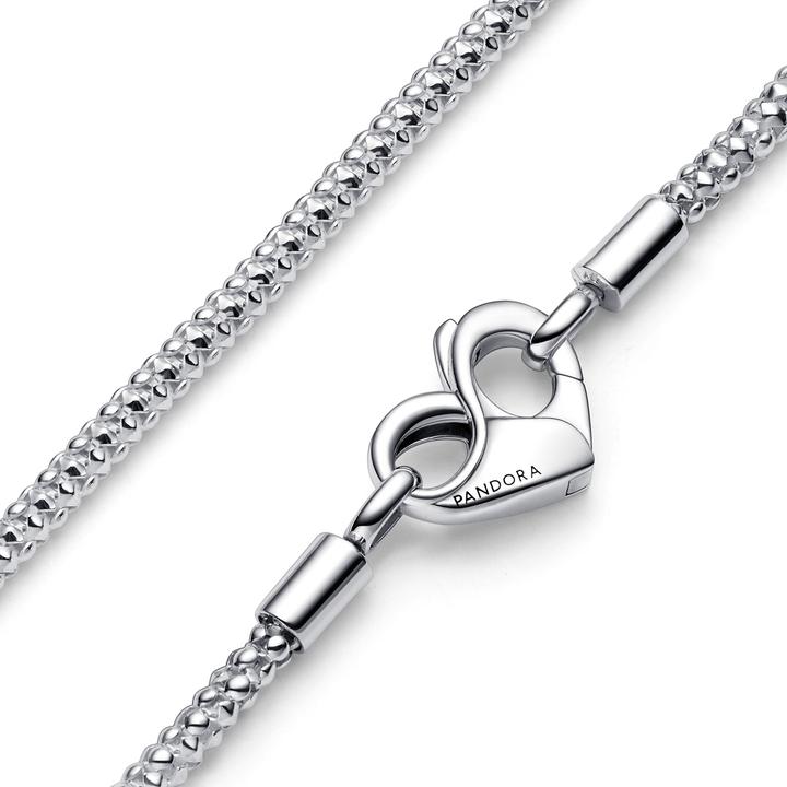Actual product image Pandora Moments Link Necklace with Rivets (Silver 925, 45 cm)