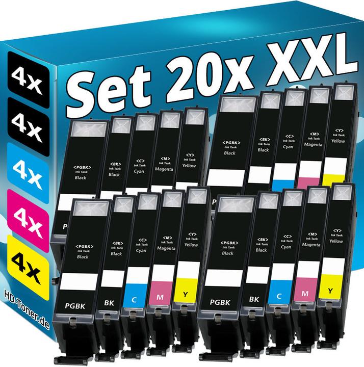 Produktbild Druckfuxx 20x XL TINTE PATRONEN für CANON PIXMA MG5500 MG5600 MG6300 MG6400 MG66