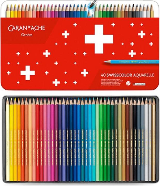 Produktbild Caran d'Ache Swisscolor Metalldose Farbstifte (Mehrfarbig, 40 x)