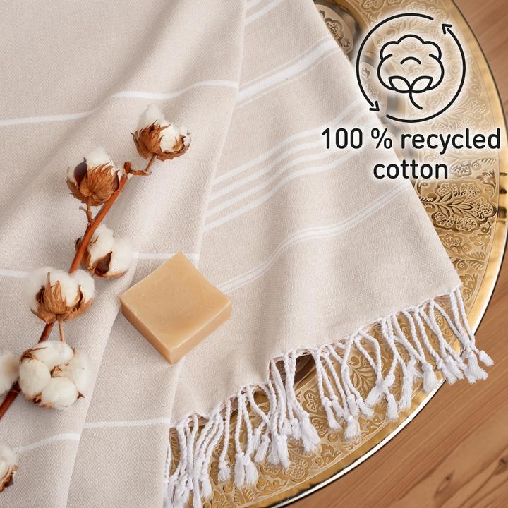 Actual product image Fit-Flip Hamamtuch Baumwolle Recycelt 100x200cm (200 x 100 cm)
