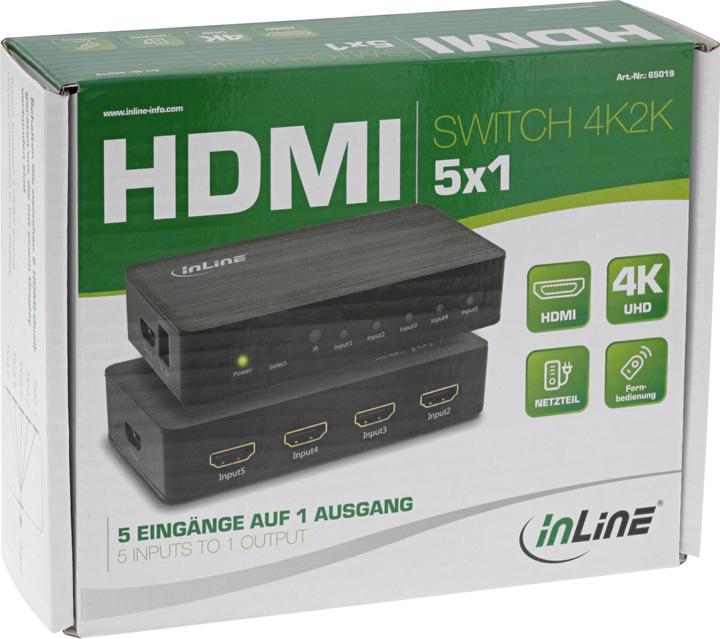 Image du produit InLine ® Commutateur HDMI, 5x, 4K2K@60Hz, HDCP 2.2