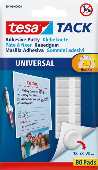 Image du produit tesa TACK pâte à modeler, pastilles adhésives malléables, 80 pièces (1 kg)