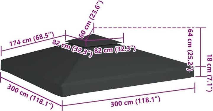 Produktbild VidaXL Xerane (300 cm, 300 cm)