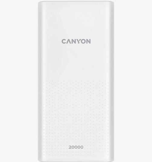 Produktbild Canyon Power bank PB-2001 20000 mAh White (20000 mAh, 20 W, 74 Wh)