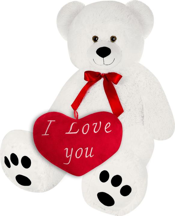 White with heart cushion 30cm