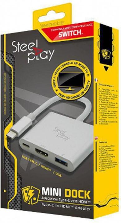 Image du produit Steelplay Mini interrupteur de quai supplémentaire (HDMI, USB 3.0, USB-C, 5.20 cm)
