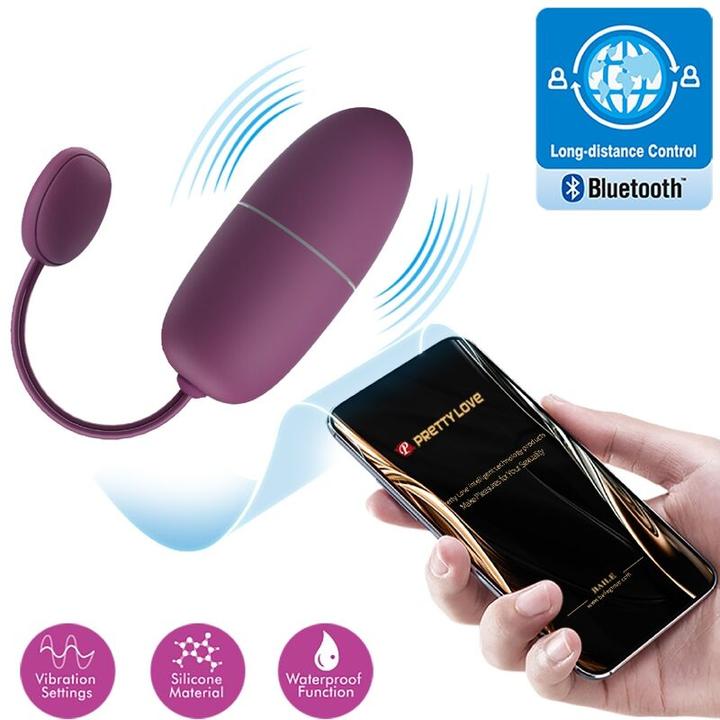Actual product image Pretty Love Nymph Vibrating Egg App-Controlled Purple