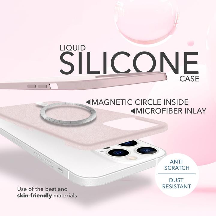 Actual product image Nalia Liquid silicone case with MagSafe function & 2x display protection glass (Apple iPhone 14 Pro)