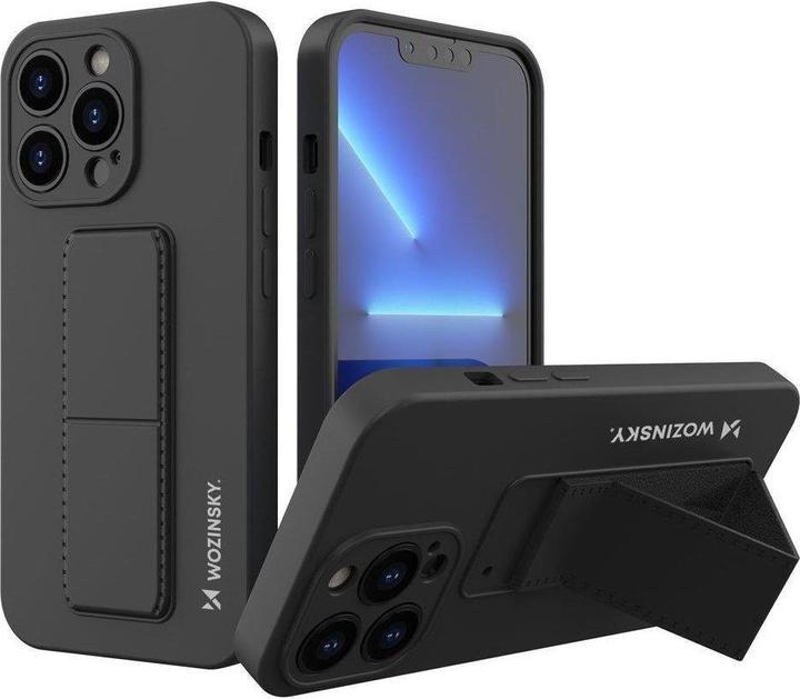Immagine prodotto Wozinsky Custodia Kickstand Case in silicone con supporto per iPhone 13 Pro Max nero (Apple iPhone 13 Pro Max)
