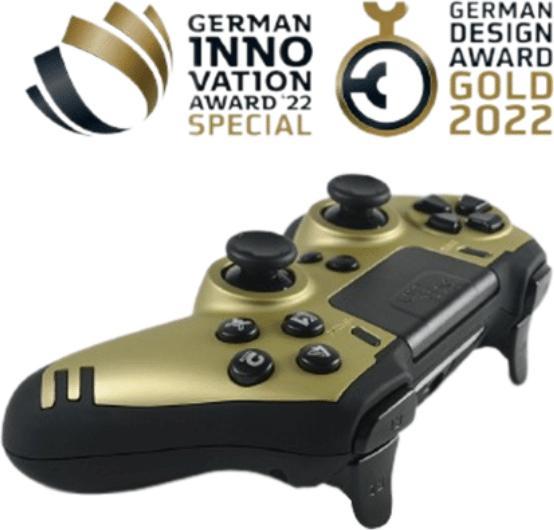 Actual product image Steelplay Slim Pack Wireless Controller Gold Multi (PS4, PC)