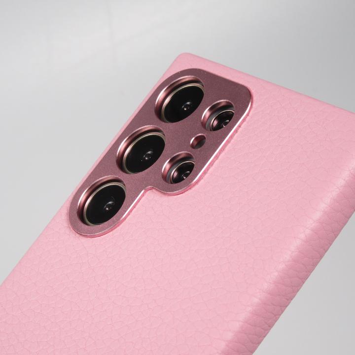 Actual product image PhoneLook Coque Cuir de veau luxe grainé intégral avec boutons métalliques et MagSafe (Samsung Galaxy S24 Ultra)