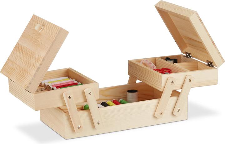 Immagine prodotto Relaxdays Scatola da cucito in legno