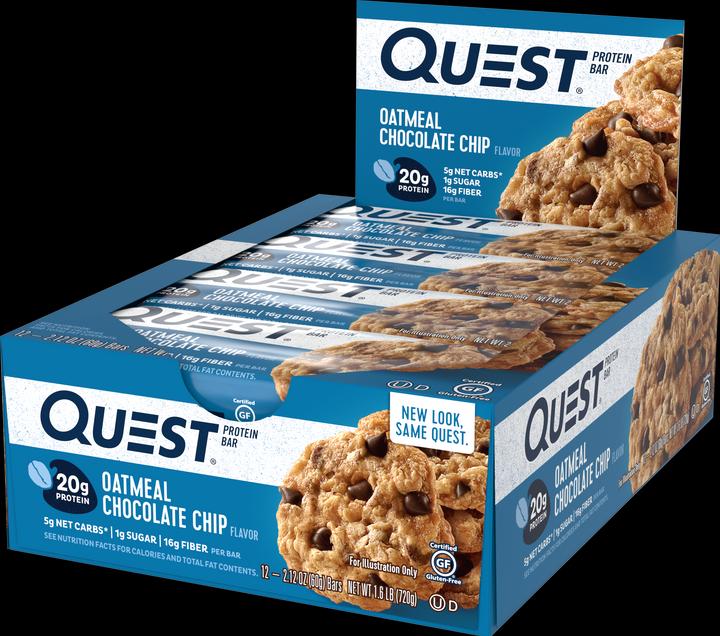Produktbild Quest Nutrition Bar (Oatmeal Chocolate Chip, 12 Stk., 720 g)