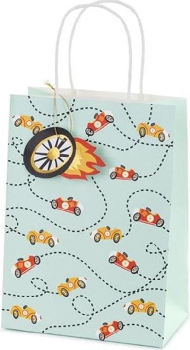 Produktbild Partydeco Geschenktasche Auto 10,5 x 18 x 25 cm (Geschenktüte, 1 x)