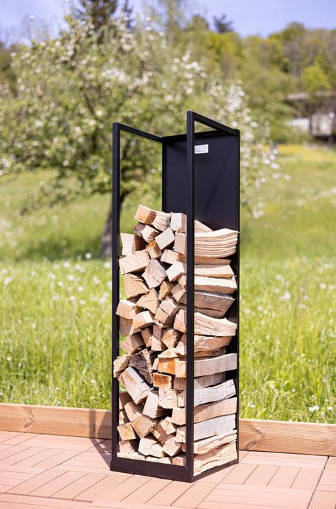 Actual product image Nouvel Nero" firewood rack, 35 x 32 x 120 cm, black