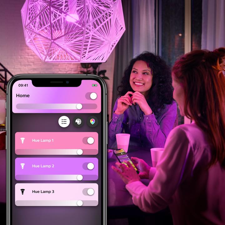 Produktbild Philips Hue White & Color Ambiance BT (E27, 6.50 W, 806 lm, 1 x, F)