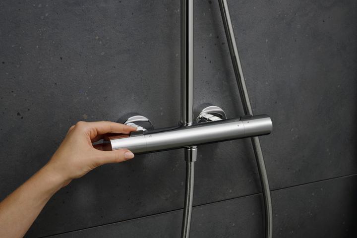 Actual product image hansgrohe Pulsify S Puro shower system 260, 1jet, Ecostat Fine, hand shower 3jet, EcoSmart