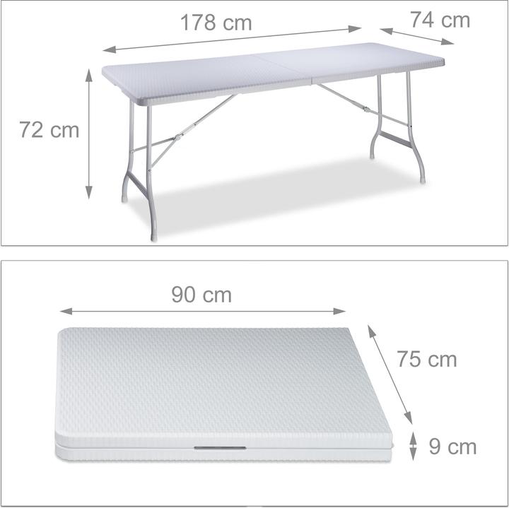 Produktbild Relaxdays Gartentisch (178 cm)