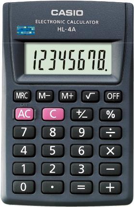 Produktbild Casio HL-4A Tasche Einfacher Taschenrechner Taschenrechner (Batterien)