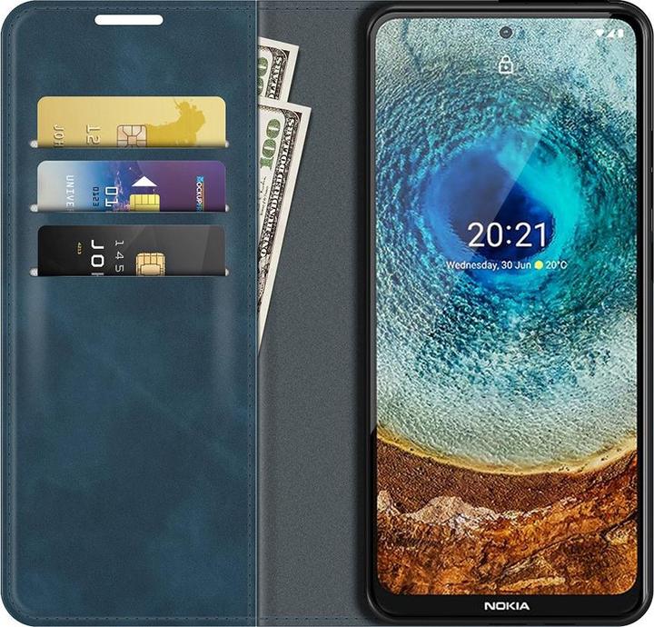 Immagine prodotto Cover-Discount Nokia X20 - Silky Stand Flip Case Cover blu scuro (Nokia X20)