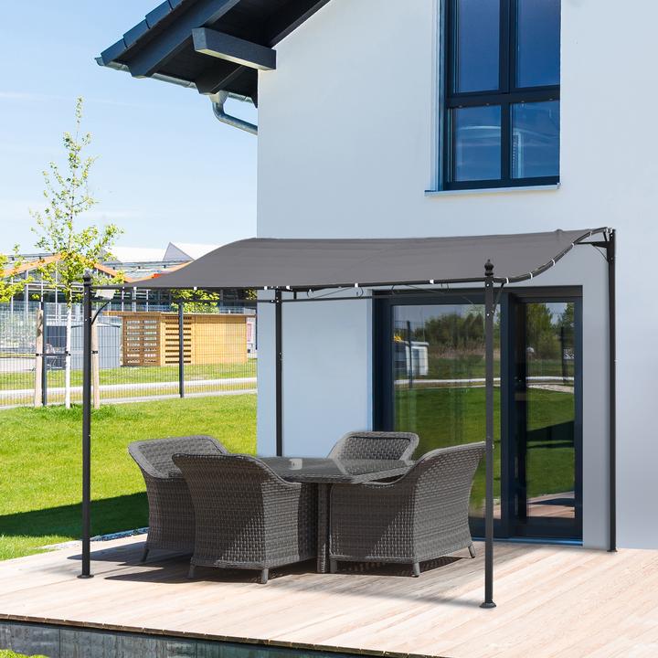 Produktbild Outsunny Gartenpavillon mit geschwungenem Dach (297 cm, 297 cm)