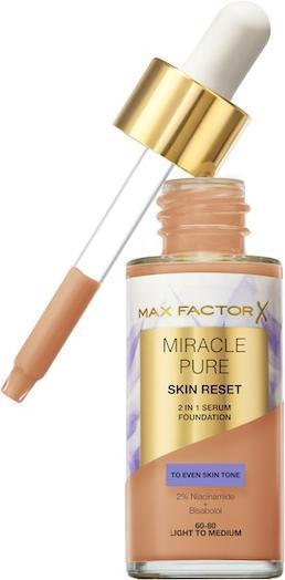 Actual product image Max Factor Miracle Pure Skin Reset 2in1 Serum Foundation - Makeup 30 ml 60-80 Light To Medium (60-80)