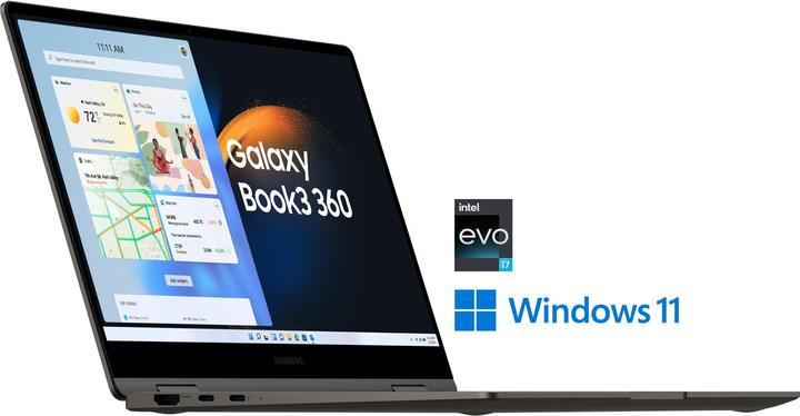 Actual product image Samsung Galaxy Book3 360 (13.30", Intel Core i7-1360P, 16 GB, 1000 GB, DE)